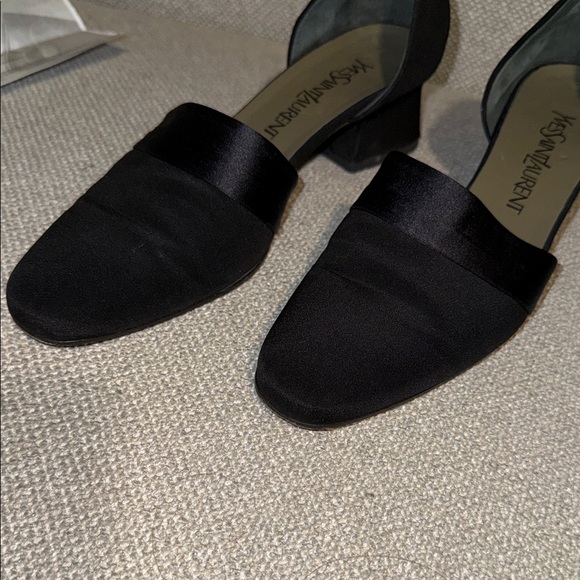 Yves Saint Laurent D’Orsay Vintage Black Block Heel 8.5 with COA - Picture 9 of 9